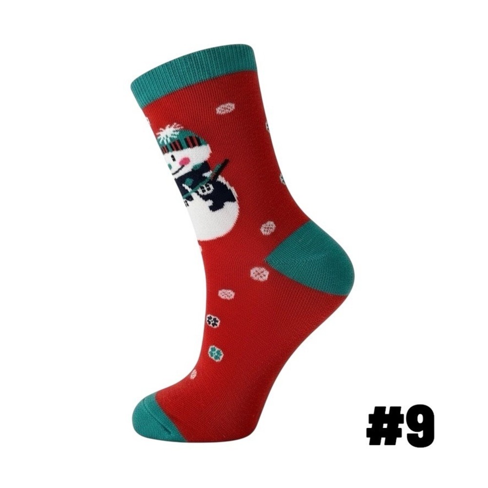Novelty Christmas Knit Socks 5.5-8.5 US Holiday Snowman Unisex‎ Soft Cozy NEW
